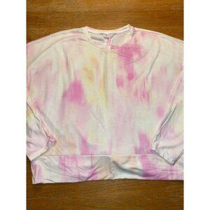 Tie-Dye Long Sleeve Crewneck Sweatshirt With Twist Back